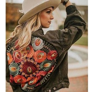 Boho jean jacket
